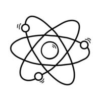 Molekül Struktur. Atom Gekritzel Symbol vektor