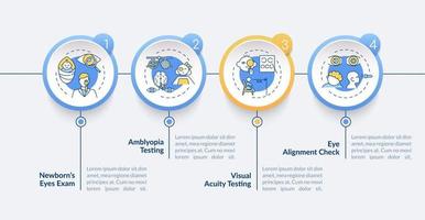 Augen-Screening für Kinder Vektor-Infografik-Vorlage vektor