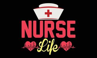 glücklich Krankenschwester Tag, Krankenpflege, retro wellig svg T-Shirt Design. glücklich Krankenschwester Tag T-Shirt Design. vektor