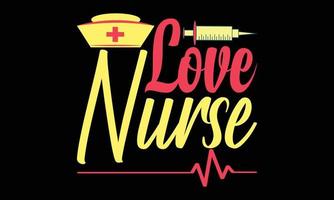 glücklich Krankenschwester Tag, Krankenpflege, retro wellig svg T-Shirt Design. glücklich Krankenschwester Tag T-Shirt Design. vektor