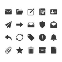 Email Glyphe Symbol Vektor Bild