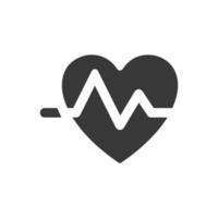 Kardiogramm schwarz Symbol Vektor Bild