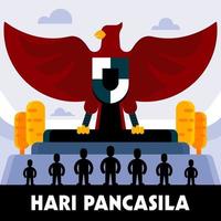 hari pancasila illustration vektor