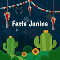 festa junina bakgrund vektor