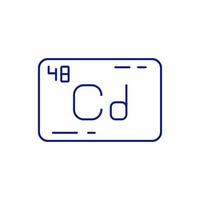 chemisches Element Cadmium RGB Farbikone vektor