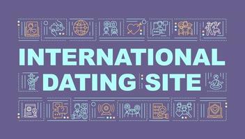 internationale Dating-Site Wortkonzepte Banner vektor
