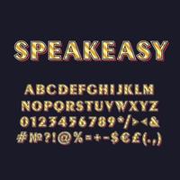 Speakeasy Vintage 3d Vektor Alphabet Set