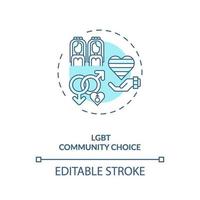 lgbt community choice koncept ikon. vektor