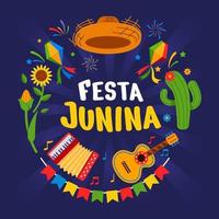 festa junina feierhintergrund vektor