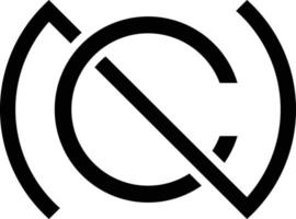 minimal nc Logo Design vektor
