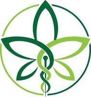 cbd medicinsk klinik logotyp vektor