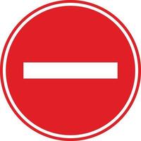 Nein Eintrag Straße Symbol oder tun nicht eingeben , der Verkehr Zeichen . Nein rot Warnung Zeichen vektor