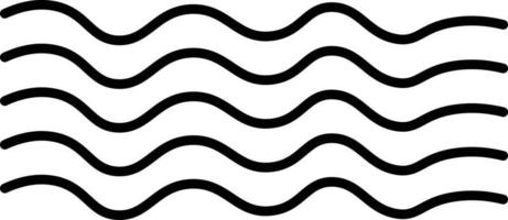Meer Wellen Symbol Vektor. einfach Welle Zeichen vektor