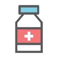 das Flasche Medizin Logo Design vektor