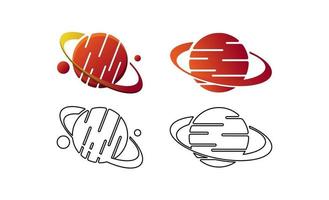 planet star logo designmall - vektorillustration vektor