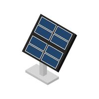 isometrisches Solarpanel auf weißem Hintergrund vektor