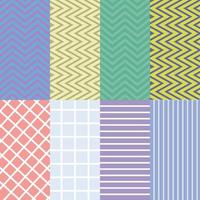 uppsättning sömlös mönster textil och baner vektor