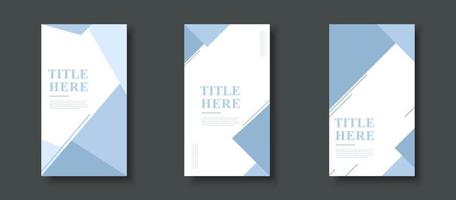 kreativ Geschichte Paket Hintergrund . voll von Farben, minimalistisch .Pastell Farbe Blau vektor