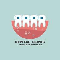 Dental Klinik Symbol Logo Vektor Illustration Design