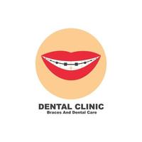 dental klinik ikon logotyp vektor illustration design