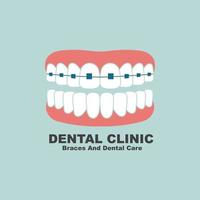 dental klinik ikon logotyp vektor illustration design