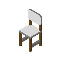 isometrisk stol på vit bakgrund vektor