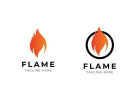 Feuer Flamme Fackel Logo Design vektor