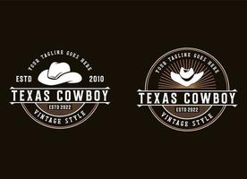 Jahrgang Cowboy Logo Design vektor