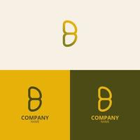 de brev b logotyp med en rena och modern stil också användningar en lyxig guld lutning Färg, som är perfekt för förstärkning din företag logotyp branding vektor