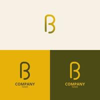 de brev b logotyp med en rena och modern stil också användningar en lyxig guld lutning Färg, som är perfekt för förstärkning din företag logotyp branding vektor