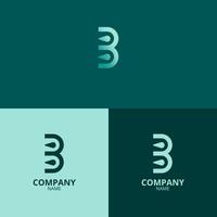 de brev b logotyp med en rena och modern stil också användningar en blå lutning Färg med en ungdomlig tema, som är perfekt för förstärkning din företag logotyp branding vektor