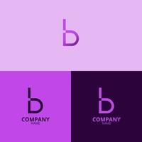 de brev b logotyp med en rena och modern stil också användningar en skarp lutning lila Färg med Mer färgrik nyanser, perfekt för förstärkning din företag logotyp branding vektor