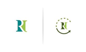anfängliche RN Logo Vorlage Vektor-Illustration und Inspiration vektor