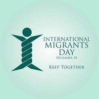 Banner Vektor Illustration zum International Migranten Tag