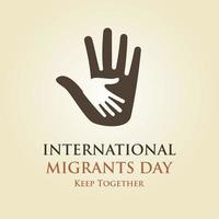 International Migrant Tag Banner Satz. Illustration von Migrant Vektor Vorlage Banner einstellen zum Netz Design