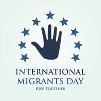 Vektor Illustration Design zum International Migranten Tag Banner