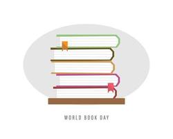 värld bok dag, vektor illustration