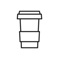 redigerbar ikon av kaffe kopp, vektor illustration isolerat på vit bakgrund. använder sig av för presentation, hemsida eller mobil app