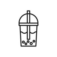 editierbar Symbol von Boba trinken, Vektor Illustration isoliert auf Weiß Hintergrund. mit zum Präsentation, Webseite oder Handy, Mobiltelefon App