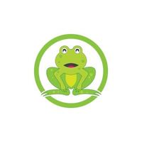 Frosch Logo Vorlage Vektor Illustration