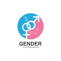 Geschlecht Symbol Logo Vektor Illustration