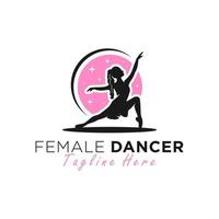 kvinna dansare vektor illustration logotyp