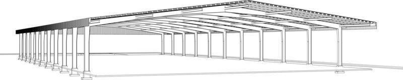 3d Illustration von Gebäude Struktur vektor