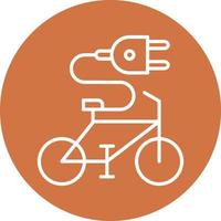 elektrisch Fahrrad Symbol Stil vektor