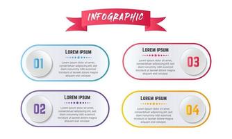 Geschäft gerundete Infografik mit Zahlen vektor