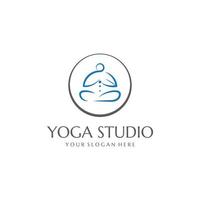 yoga studio logotyp vektor