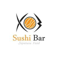 sushi vektor logotyp mall, eller japansk specialiteter.