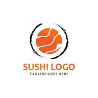 Sushi Vektor Logo Vorlage, oder japanisch Spezialitäten.