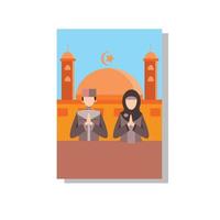 glad ied mubarak illustration vektor