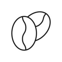 editierbar Symbol von Kaffee Bohne, Vektor Illustration isoliert auf Weiß Hintergrund. mit zum Präsentation, Webseite oder Handy, Mobiltelefon App